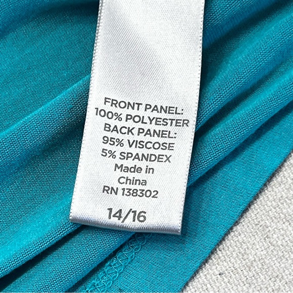 Avenue Turquoise Sleeveless Women's Top - Size 14/16 - Picture 12 of 14